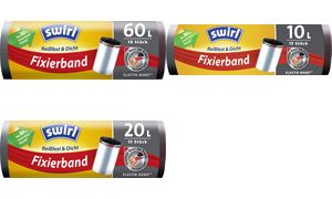 Mlleimerbeutel, mit Fixierband