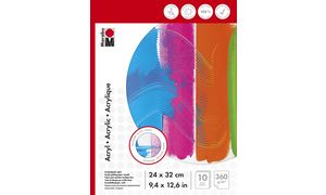 Marabu Acrylmalblock, 240 x 320 mm, 360 g/qm, 10 Blatt