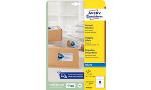 AVERY Zweckform Inkjet Versand-Etiketten, 99,1 x 57 mm, wei?