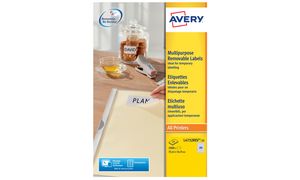 AVERY Etiquette multi-usage, enlevable, 25,4 x 10 mm