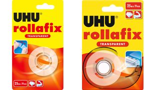 UHU Klebefilm rollafix transparent, inkl. Handabroller