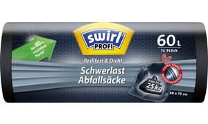 swirl Profi Schwerlast-Abfallsack, schwarz, 120 Liter