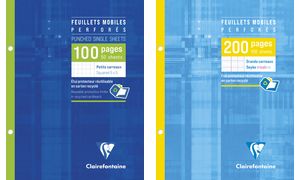 Clairefontaine Feuillets mobiles perfors, 170 x 220 mm
