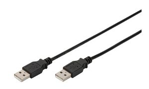 DIGITUS USB 2.0 Anschlusskabel, USB-A - USB-A Stecker, 1,0 m