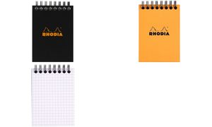 RHODIA Spiralnotizblock No. 11, DIN A7, kariert, orange