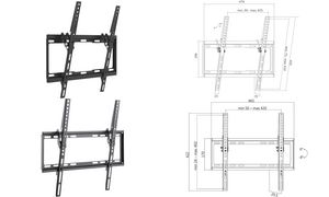 LogiLink TV-Wandhalterung, neigbar, fr 81,28 - 139,7 cm