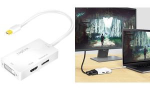 LogiLink Adapter, Mini DisplayPort Stecker - DVI-Kupplung +