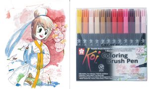 SAKURA Pinselstift Koi Coloring Brush, 24er Etui