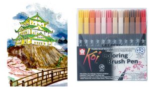 SAKURA Pinselstift Koi Coloring Brush, 48er Etui