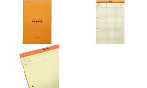 RHODIA Bloc Audit agraf, 210 x 318 mm, 80 feuilles, orange