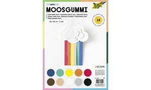 folia Moosgummi, 200 x 290 mm, 10 Blatt, sortiert