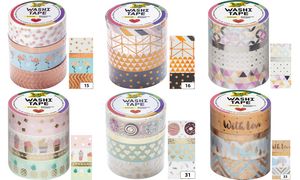 folia Deko-Klebeband Washi-Tape HOTFOIL ROSEGOLD, 4er Set