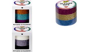 folia Deko-Klebeband Glitzer-Tape, kupfer/trkis/violett