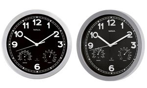 MAUL Wanduhr/Funkuhr MAULdrive, Durchmesser: 300 mm, silber