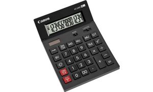 Canon Tischrechner AS-2400, Solar-/ Batteriebetrieb, schwarz