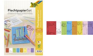 folia Flechtpapier-Set, DIN A4, 24 Flechtbgen