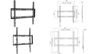 LogiLink TV-Wandhalterung, flach, fr 81,28 - 139,7 cm