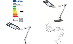 Hansa LED-Arbeitsleuchte 4 Work, mit Fu/Klemme, anthrazit