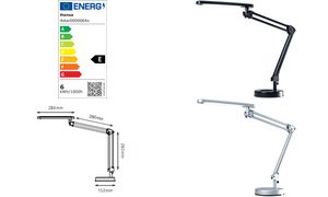 Hansa LED-Tischleuchte 4 Stars, mit Fu, schwarz