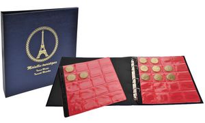 EXACOMPTA Sammel-Ringbuch fr 100 Souvenir-Medaillen, blau