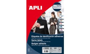 APLI Selbstklebe-Namensschild, aus papier, wei?