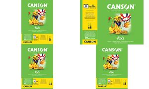 CANSON Zeichenblock Kids, DIN A2, 90 g/qm, 30 Blatt