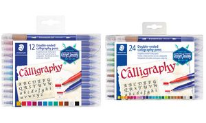 STAEDTLER Kalligraphie-Doppel-Fasermaler, 12er Etui