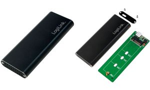 LogiLink M.2 SATA Festplatten-Gehuse, USB 3.1, schwarz