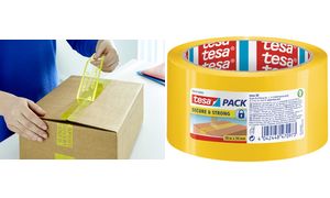tesapack Verpackungsklebeband 58643 Secure & Strong, gelb