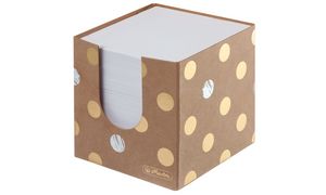 herlitz Zettelbox Pure Glam, 90 x 90 mm, braun