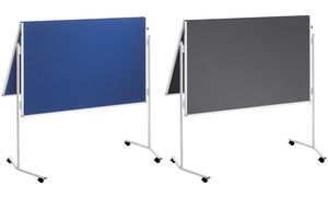 FRANKEN Moderationstafel ECO, 2x 750 x 1.200 mm, Filz, blau