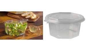 STARPAK Verpackungsbecher eckig, mit Klappdeckel, 500 ml