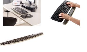 Fellowes Tastatur-Handgelenkauflage Photo Gel, schwarz/wei?