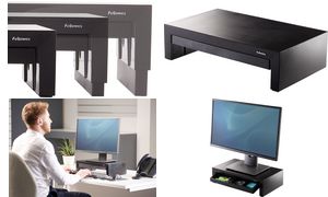 Fellowes Monitorstnder Designer Office Suites, schwarz