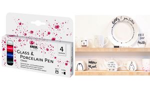 KREUL Glass & Porcelain Pen Classic fine, 4er-Set