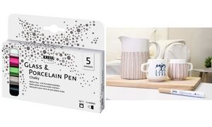 KREUL Glass & Porcelain Pen Chalky, 5er-Set