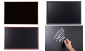 Bi-Office Kreidetafel, schwarzer Rahmen, 900 x 600 mm