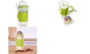 emsa Yoghurt Mug CLIP & GO, mit Lffel und Toppingbehlter