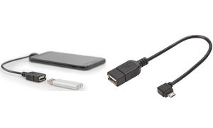 DIGITUS USB 2.0 Adapterkabel, Micro USB-B - USB-A, 0,15 m