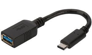 DIGITUS USB 3.0 Adapterkabel, USB-C - USB-A, 0,15 m