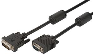 DIGITUS Adapterkabel, DVI - HD15, 2,0 m, schwarz
