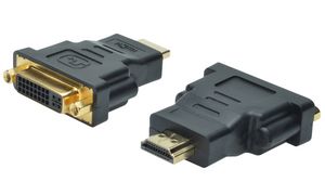 DIGITUS HDMI Adapter, HDMI-A - DVI-I, schwarz