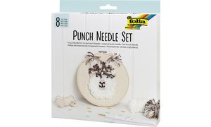 folia Punch Needle Set Alpaka, 8-teilig