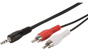 DIGITUS Audiokabel, 2 x Cinchstecker - Klinkenstecker, 1,5 m