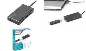 DIGITUS USB 3.0 Hub Super Speed, 4-Port, mit Netzteil