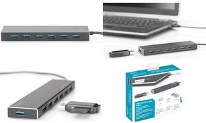 DIGITUS USB 3.0 Hub Super Speed 7-Port, mit Netzteil