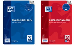 Oxford Ringbucheinlagen, DIN A4, liniert, 50 Blatt