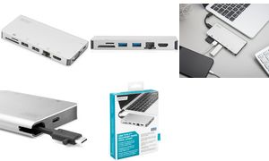 DIGITUS USB 3.1 Multiportadapter, 8-Port, silber