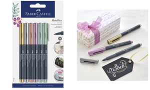 FABER-CASTELL Metallics Marker, 6er Blisterkarte