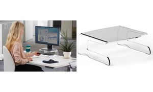 Fellowes Monitorstnder Clarity Series, aus Acryl, glasklar